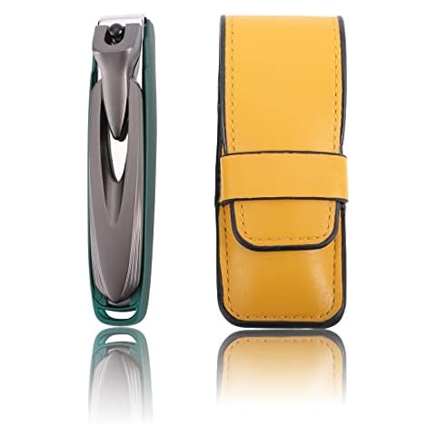 HITOPTY Nail Clippers for Thick Nails, Sharp Toenails Cutter Sturdy Stainless Steel Fingernails Trimmer Manicure Pedicure Tools in Sheath with Nail File Cover