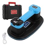 Electric Vacuum Suction Cup 300KG Load Capacity, Heavy Duty Dual Motor Suction Lifter with LCD Display & 4500mAh Battery for Granite, Marble, Large Glass Panels, Tiles