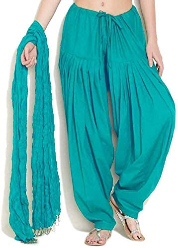 nobhob Women's Cotton Plain Patiala Salwar with dupata || Cotton Patiala Salwar (Pants) for Women's Premium Cotton Readymade Salwar with Dupatta (RAMA Green)-picture-26