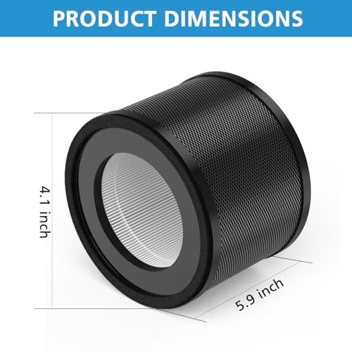 Image of 2 Pack TT-AP001 Replacement Filter, Compatible with TaoTronics TT-AP001 and VAVA VA-EE014, 3-in-1 HEPA and Activated Carbon Filter