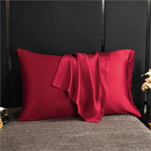 Housse de coussin en soie 51x76 cm : taie d'oreiller literie kaki uni - 6