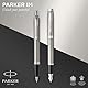Parker IM Duo Stift-Geschenkset | Füller, Kugelschreiber & Etui | Edelstahl-Ausführung mit Chromverzierungen | Mittlere Spitze | Blaue Tinte | Perfekte Geschenke zum Schulabschluss