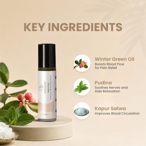 Image of Migroheal Relief Roll-On, For Headache & Migraine Relief, Natural Skin-Friendly Balm (10ml) (Pack of 1)