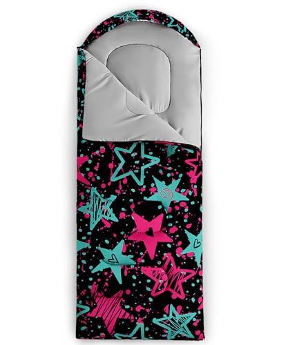 Image of QOOMO Axolotl Cute Camping Sleeping Bags,3 Season Warm & Cool Weather,Lightweight,Waterproof Sleeping Bags for Adults & Kids,Traveling,and Outdoors