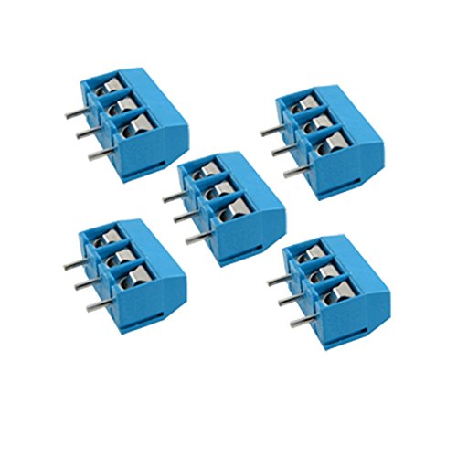 Uxcell a11042100ux0278 5 x 3 Terminals Poles PCB Screw Terminal Block Connector, 300V 16A