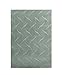 Taracarpet Kurzflor Boho Skandi Polyester Teppich in 3D Optik waschbar, pflegeleicht und robust ideal fürs Wohnzimmer, Schlafzimmer und Kinderzimmer auch als Badematte Grün Düne 080 cm rund