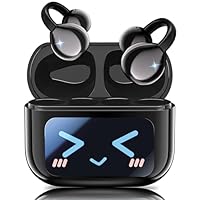 イヤホンbluetooth ワイヤレスイヤホン【多機能タッチスクリーン・ANC+ENC対応・2025革新モデル】イヤーカフ Bluetooth5.4技術 Hi-Fi音質 ノイズキャンセリング オープンイヤー 耳挟み型 音漏れ防止 ブルートゥース 48時間再生時間/IPX7防水/Type-C充電/小型/軽量 iPhone/Android/Pad適用 スポーツ/通勤/WEB会議 (ブラック)