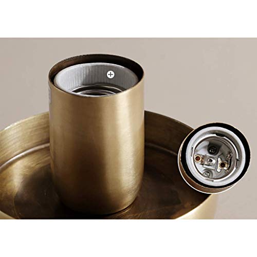Plafonnier rétro cuivre style américain en verre ciselé - 7