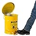 Justrite 6 Gallon Galvanized Steel Oily Waste Can, 16