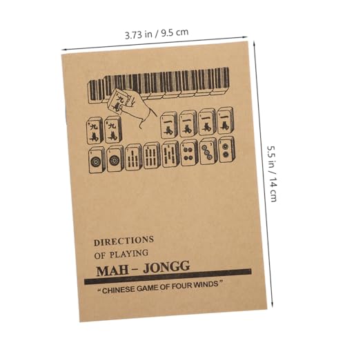 Vaguelly 2pcs Mahjong Book English Guide miniatura 2