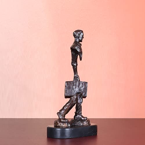 Nileebuker Famous Sculpture Bronze Traveler Man Statue Bruno Catalano Abstract Art Replica Home Decor Collectible Figurine 12.8" H #TOP4
