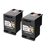 Cartuchos de Tinta 301XL remanufacturados más Bigger para Cartuchos de Tinta HP 301XL Compatible con HP DeskJet 1050 1510 2540 3000 3050, HP Envy 4500 5530, HP OfficeJet 2620 4630 (2 Black Pack)
