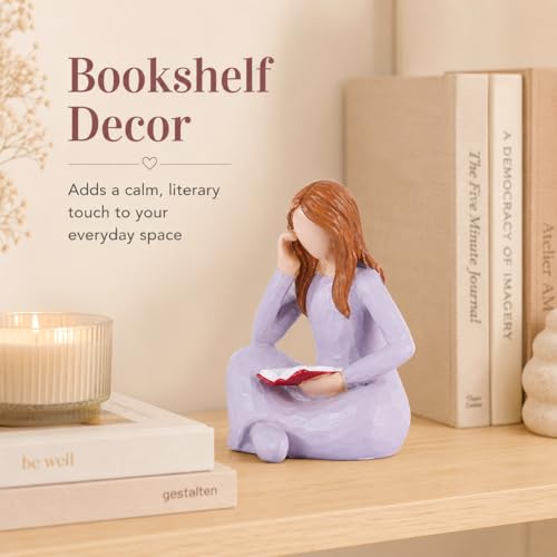 Figura Decorativa de Lectora en Resina para Hogar miniatura 4