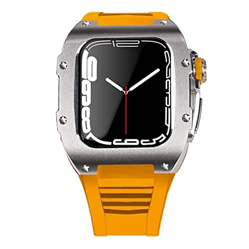 Boîtier titane Apple Watch 45mm avec bracelet acier de luxe CZKE