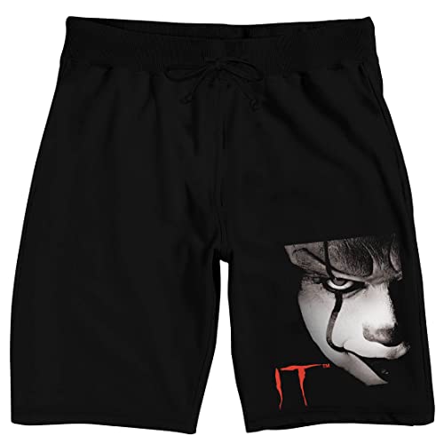 Bioworld Pennywise Face IT Movie Men's Black Sleep Pajama Shorts