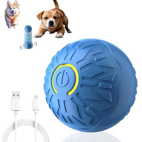 OYSMY 2025 New Interactive Dog Toys Dog Balls,Durable Motion Activated Automatic Rolling Ball Toys for/Small/Medium Dogs?Blue