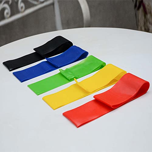 Kit 5 Mini Band Faixas Elasticas Exercicios em Casa para Academia Yoga Pilates Ginástica