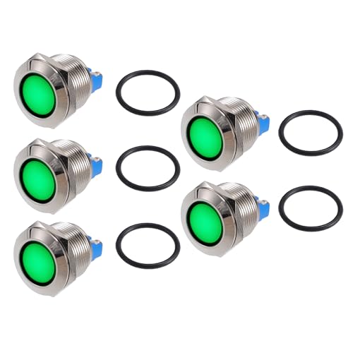 Lámpara LED indicador 19mm 12V para auto 5 piezas miniatura 1