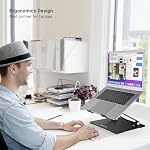 BoYata Laptop Stand, Adjustable Metal Desktop Riser, Up to 15 Inches, Black - Image 2
