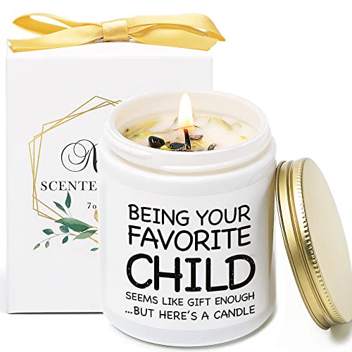 Being Your Favorite Child Candle for Mom Funny Mothers Day Gift from Daughter Son Vanilla Lavender Scented Candle for Mother Birthday Gift