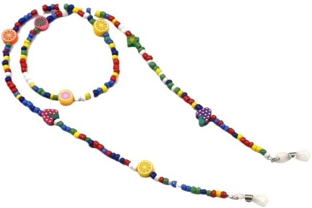 Handmade Beads Eyewear Retainers Accessories Colorful Rice Eyeglass Chains