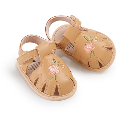 Image of Infant Baby Girls Boys Summer Sandals Premium Unisex Non Slip Rubber Soft Sole Breathable Toddler First Walker Outdoor Beach Shoes