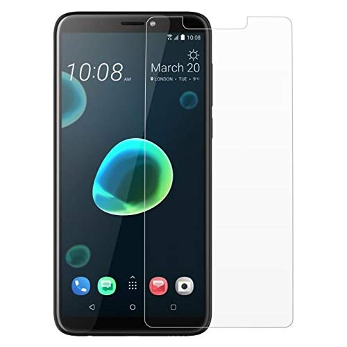 COPHONE® Verre trempé HTC Desire 12, film de protection écran Premium Anti Chocs et Casse, Anti empreintes, bords arrondis,dureté max 9H Tempered glass 2,5d