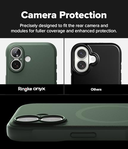 Image of Ringke Onyx Magnetic Compatible with iPhone 17 Case Back Cover [Strong Magnet] Military-Grade Protection TPU Shockproof Rugged Bumper Full Protection - Magnetic Dark Green