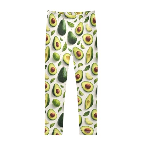 Girls Leggings Avocado Fruit Soft Toddler Leggings for Girls Kids Pants Size 4T-10T