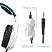immagine 7PS4 cuffie da gioco, SA920 3.5m Over-ear con cancellazione del rumore Gaming Headset con Hidden microfono per PC MAC XBOX 360 Tavolo in bianco e nero