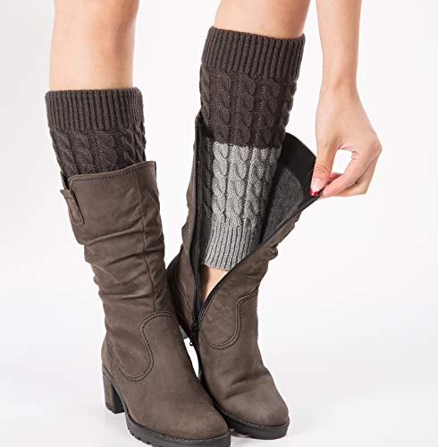 Bestjybt Womens Short Boots Socks Crochet Knitted Boot Cuffs Leg Warmers Socks (Multicolor L) #TOP3