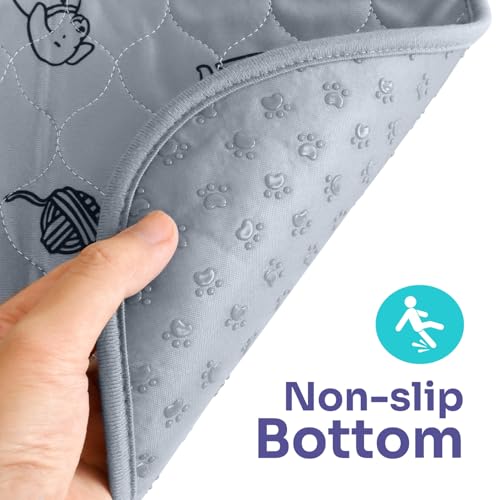 Image of Washable Pee Pads for Dogs 2 Pack, 34 inch x 36 inch Reusable Puppy Training Pads Heavy Absorbency Dog Playpen Mats Waterproof with Non-Slip Bottom for Playpen, Crate, Potty, Whelping
