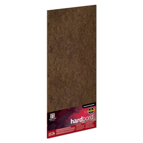 Image of Ampersand Art Supply Hardboard Wood Painting Panel: Museum Series Hardbord, 12 inch x 24 inch, 1 /8 Inch Flat Profile