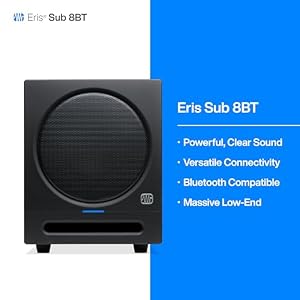 PreSonus Eris Sub 8BT — 8" Inch Powered Subwoofer, Powered Sub, Active Subwoofer, Wireless, Bluetooth, Home Audio, Bass Speaker, Home Theater, Music Production, Gaming — photo 3 of 6