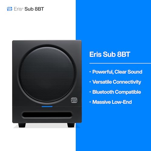 PreSonus Eris Sub 8BT — 8-inch Active Studio Subwoofer with Bluetooth for Multimedia, Gaming, Studio-Quality Music Production by PreSonus - Image 2