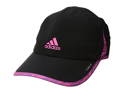 adidas Women's Superlite Cap, Black/Subdued Print/Shock Pink, ONE SIZE