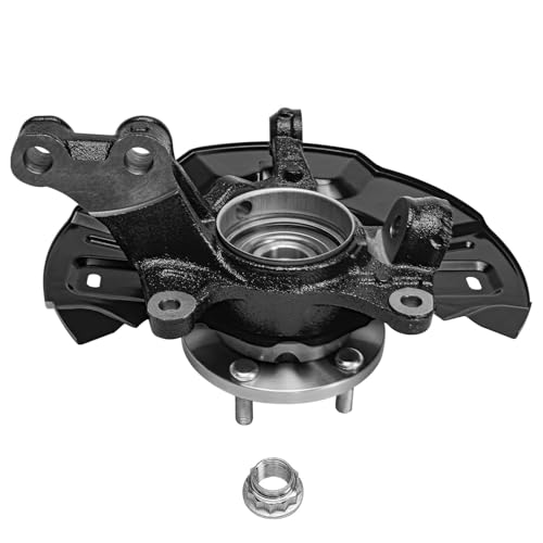 Image of Detroit Axle - FWD Front Steering Knuckles & Wheel Hub Bearings Disc Brake | Calipers with Brackets Replacement for 2009-2013 Toyota Matrix 2.4L