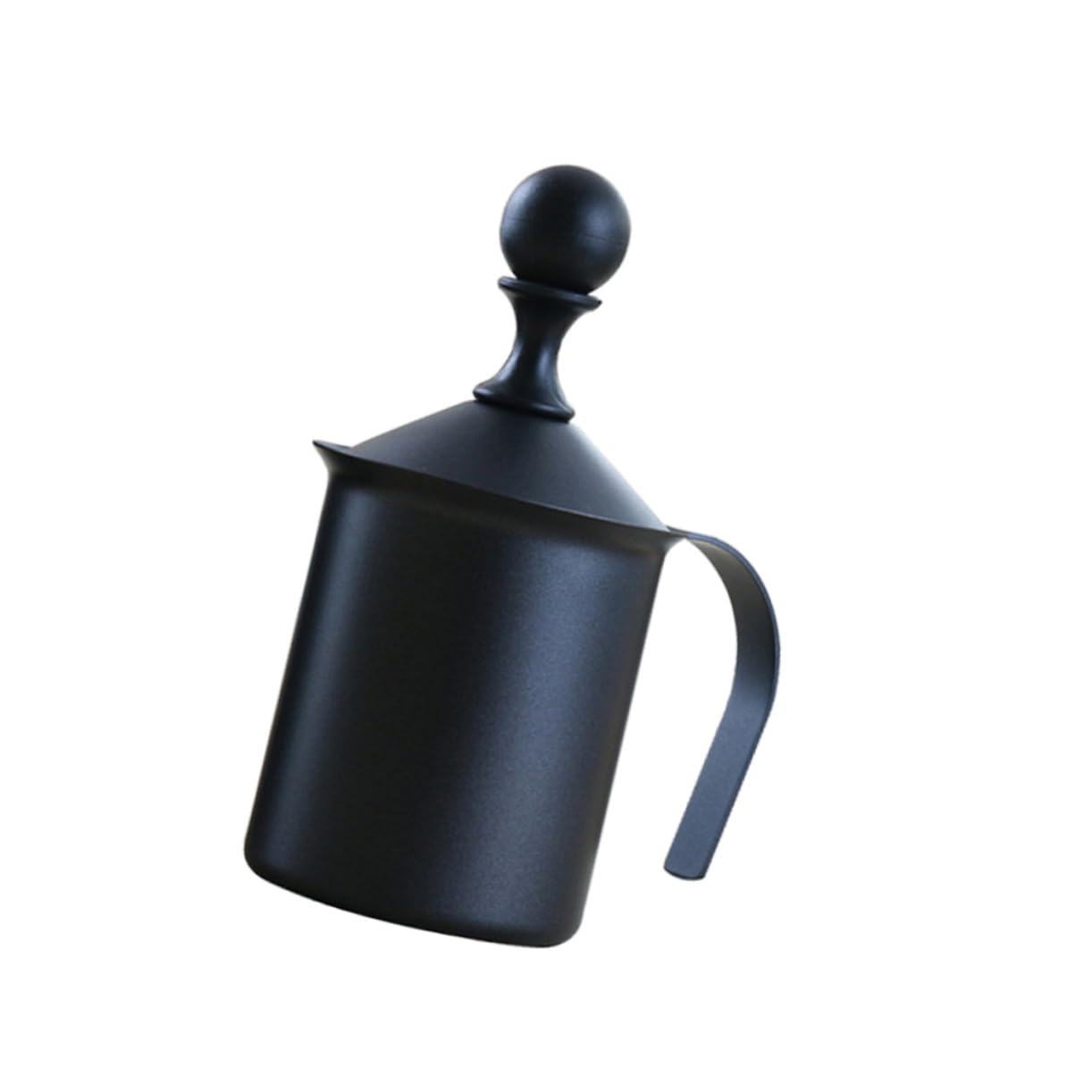 Cabilock 400cc Espumador De Leche Manual De Acero Inoxidable Batidor De Leche De Doble Para Cappuccinos y Lattes Utensilio De Café Para Hogar y Cafetería