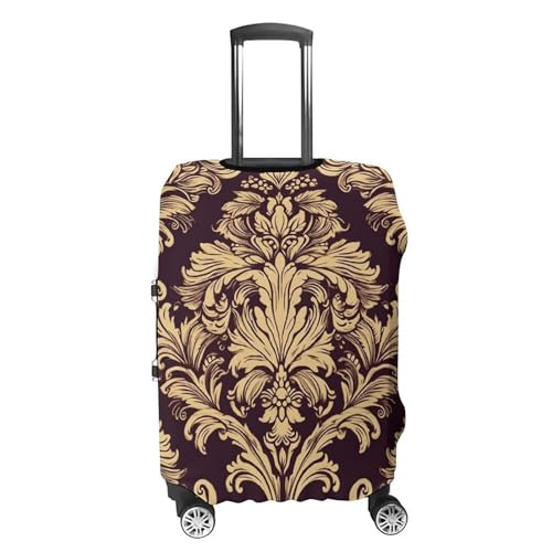Damask Pattern Suitcase Cover Washable Luggage Cover Dust-proof Luggage Protector Cover Anti-Scratch Travel Suitcase Protector Fits 18-32 Inch Luggage4