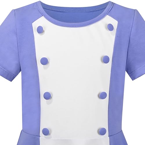 Image of Sunny Fashion Girls Dress Colorful Striped Knitted Cotton Stretch School