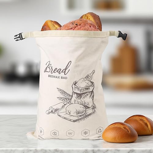 Bolsa de pan con cremallera reutilizable para evitar que el pan se ponga duro 3