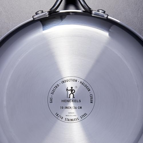 HENCKELS Paradigm 5-pc Frying Pan and Silicone Utensil Set, Nonstick, 3-ply Stainless Steel - Image 5