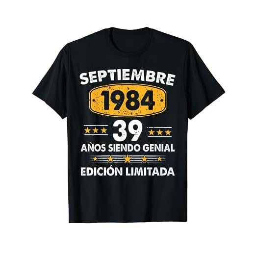 39 Años Cumpleaños Regalo Septiembre 1984 Septiembre 39 Años Camiseta