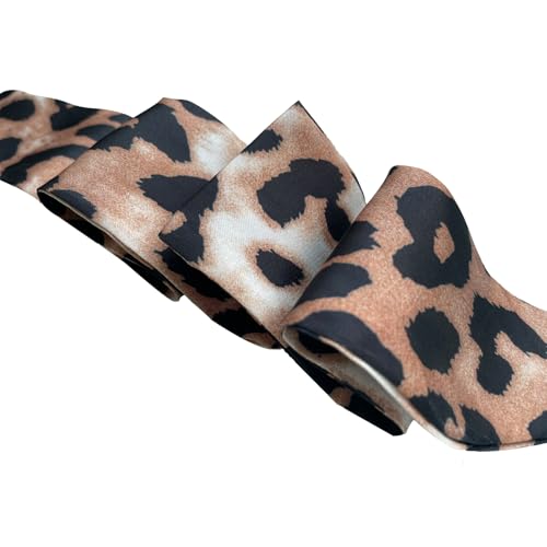 2PCS Leopard Skinny Scarf Women's Fashion Scarves Leopard Handbag Scarves Leopard Accessory for Women's Fashion Scarves2