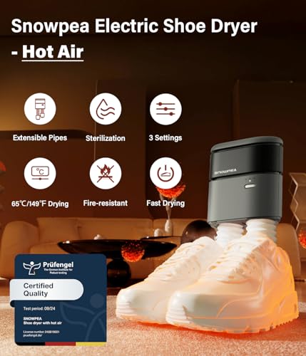 Snowpea Shoe Dryer with Heat Blower Ski Boots Dryer with Fan Heater Snow Boots Dryer Sneaker Dryer for Work Boots with 3/6/9 Hours Timer2