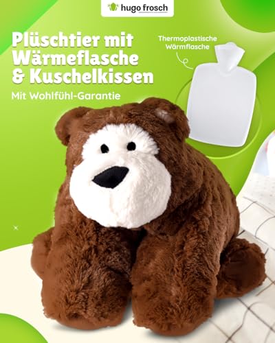 Hugo Frosch Wärmflasche Klassik 1,8l mit Kuschelkissen