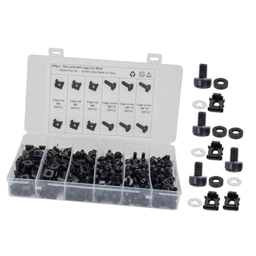 iplusmile 1set Viti e Dadi Multifunzionali Carbonio Di Viti Dadi Cassa e Rondelle Per Installazione Facile e Veloce Ambienti Domestici e Professionali