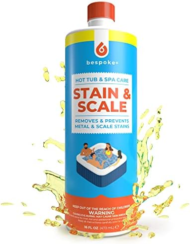 Spa Stain and Scale Control for Hot Tub, Spa Descaler, Stain Scale Remover & Spa Scale Defense for HotTub Hardness Control & Spa Hardness Decreaser & Alkalinity Decreaser Water Softener (1-Pint)