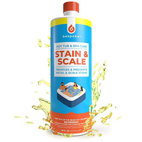 Spa Stain And Scale Control For Hot Tub, Spa Descaler, Stain Scale Remover & Spa Scale Defense For Hottub Hardness Control & Spa Hardness Decreaser & Alkalinity Decreaser Water Softener (1-Pint) #TOP4