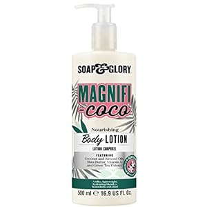 Soap & Glory Magnifi-Coco Body Lotion – Coconut Body Moisturizer with Vitamin A, Shea Butter & Rose Canina Fruit Oils – Rich Moisturizing Lotion for Dehydrated Skin (500ml)